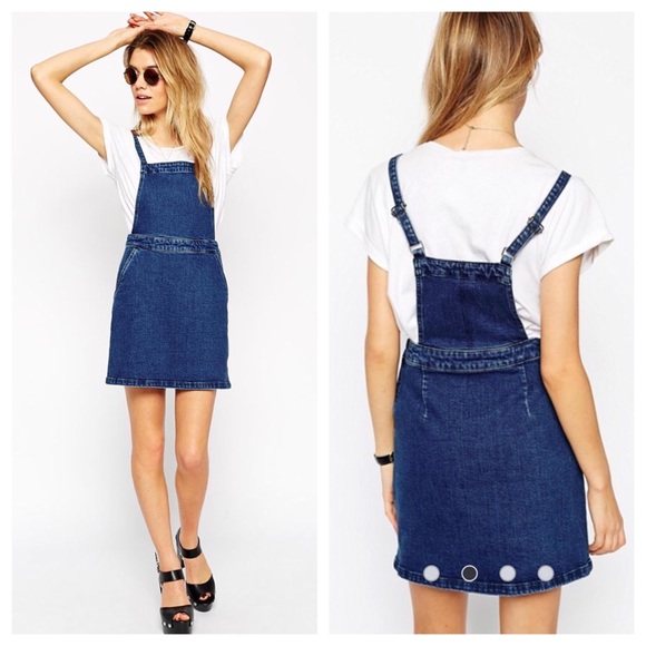 ASOS Dresses & Skirts - ASOS DENIM ALINE PINAFORE DRESS
